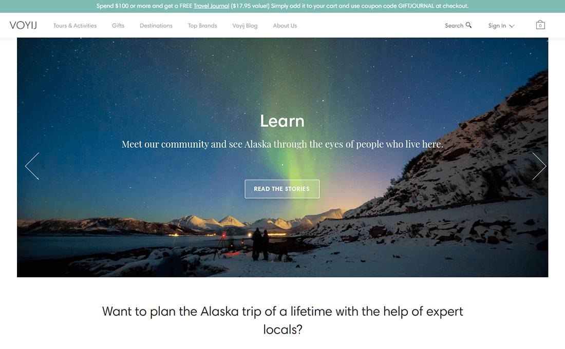 Alaskan Travel Activities & Shopping Website Powered by Yo!Kart